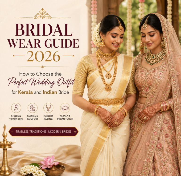 Bridal Wear Guide 2026: How to Choose the Perfect Wedding Outfit for Kerala and Indian Brides