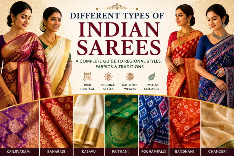 Different Types of Indian Sarees: A Complete Guide to Regional Styles, Fabrics & Traditions