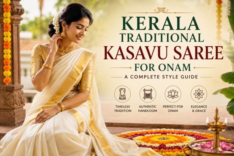Kerala Traditional Kasavu Saree For Onam : A Complete Style Guide